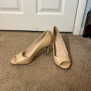 Cole Haan Nude Peep-Toe Pumps